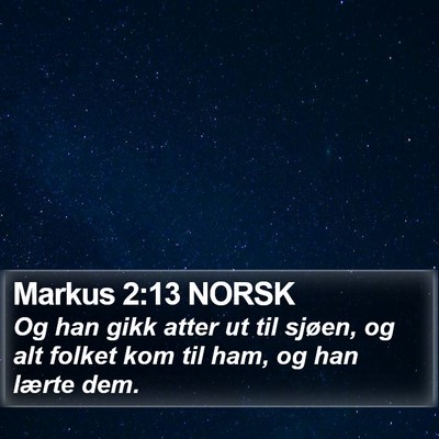 Markus 2:13 NORSK Bible Verse Image