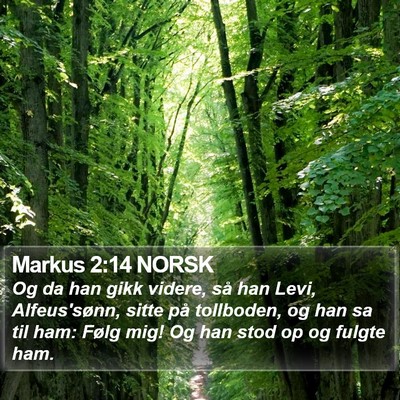 Markus 2:14 NORSK Bible Verse Image