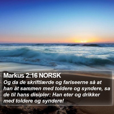 Markus 2:16 NORSK Bible Verse Image