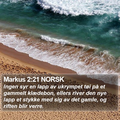 Markus 2:21 NORSK Bible Verse Image