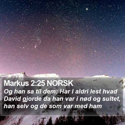 Markus 2:25 NORSK Bible Verse Image