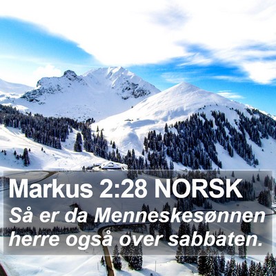 Markus 2:28 NORSK Bible Verse Image