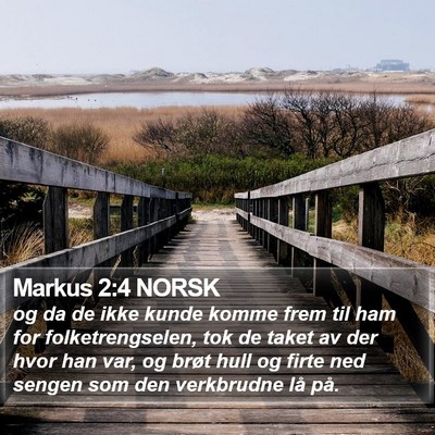 Markus 2:4 NORSK Bible Verse Image
