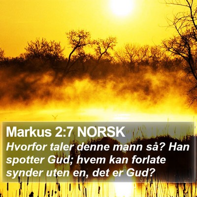 Markus 2:7 NORSK Bible Verse Image