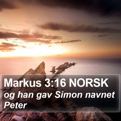 Markus 3:16 NORSK Bible Verse Image