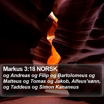 Markus 3:18 NORSK Bible Verse Image