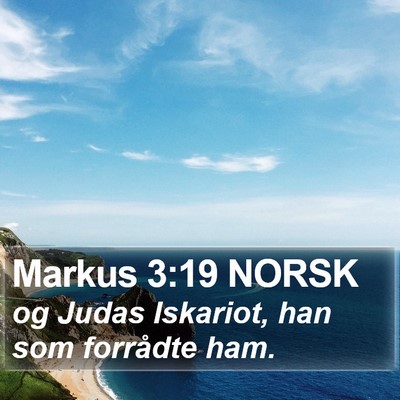 Markus 3:19 NORSK Bible Verse Image