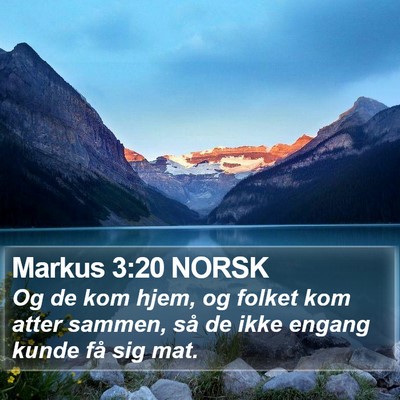 Markus 3:20 NORSK Bible Verse Image