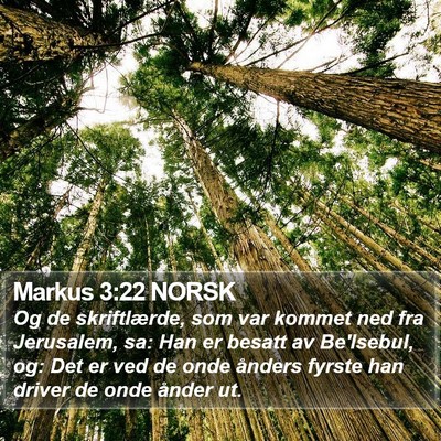Markus 3:22 NORSK Bible Verse Image
