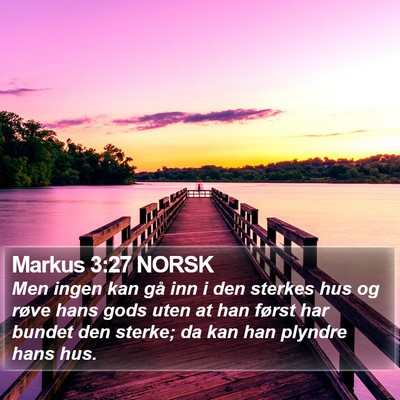 Markus 3:27 NORSK Bible Verse Image