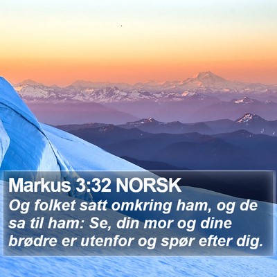 Markus 3:32 NORSK Bible Verse Image