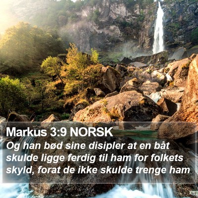 Markus 3:9 NORSK Bible Verse Image