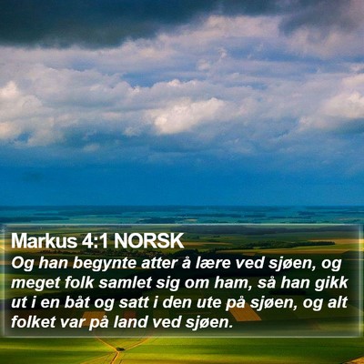 Markus 4:1 NORSK Bible Verse Image