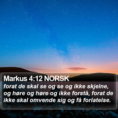 Markus 4:12 NORSK Bible Verse Image