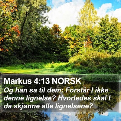 Markus 4:13 NORSK Bible Verse Image