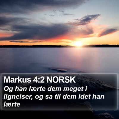 Markus 4:2 NORSK Bible Verse Image