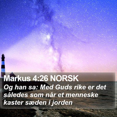 Markus 4:26 NORSK Bible Verse Image