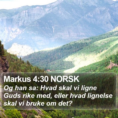 Markus 4:30 NORSK Bible Verse Image