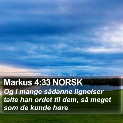 Markus 4:33 NORSK Bible Verse Image