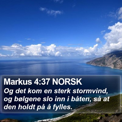 Markus 4:37 NORSK Bible Verse Image