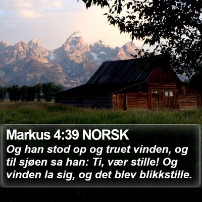Markus 4:39 NORSK Bible Verse Image
