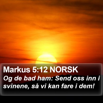 Markus 5:12 NORSK Bible Verse Image