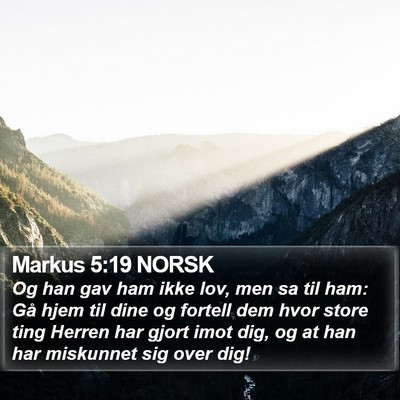 Markus 5:19 NORSK Bible Verse Image