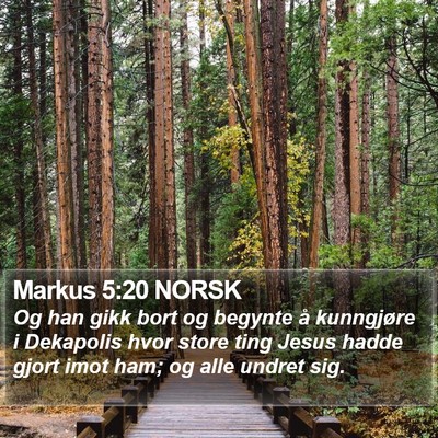 Markus 5:20 NORSK Bible Verse Image