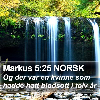 Markus 5:25 NORSK Bible Verse Image