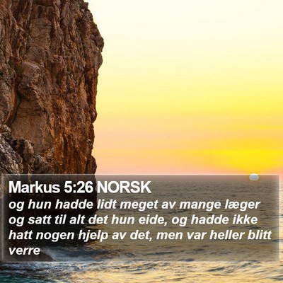 Markus 5:26 NORSK Bible Verse Image