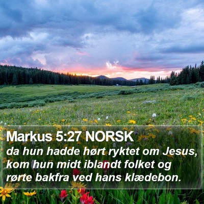 Markus 5:27 NORSK Bible Verse Image