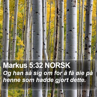 Markus 5:32 NORSK Bible Verse Image
