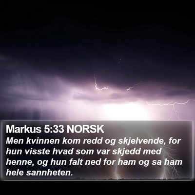 Markus 5:33 NORSK Bible Verse Image