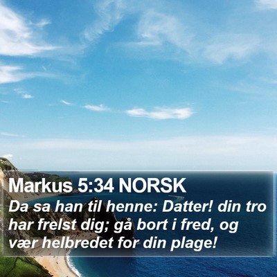 Markus 5:34 NORSK Bible Verse Image