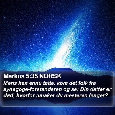 Markus 5:35 NORSK Bible Verse Image
