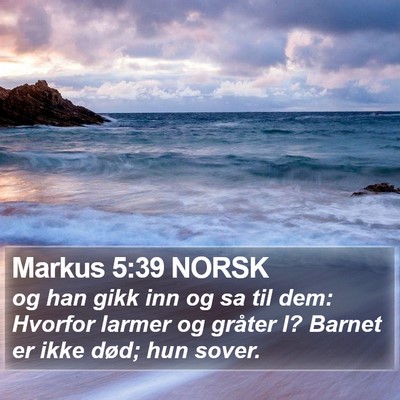 Markus 5:39 NORSK Bible Verse Image