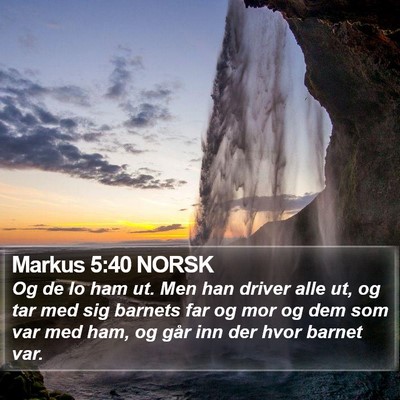 Markus 5:40 NORSK Bible Verse Image
