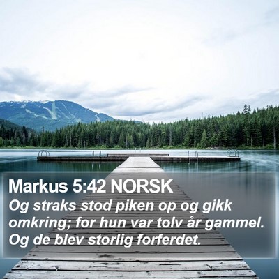 Markus 5:42 NORSK Bible Verse Image
