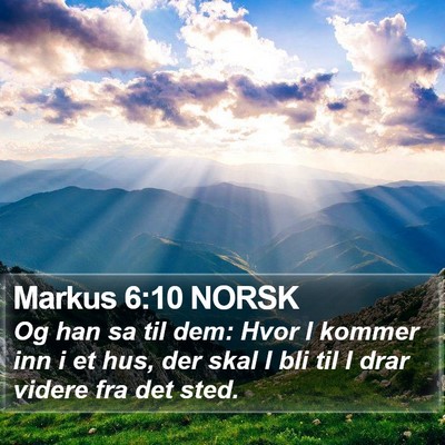 Markus 6:10 NORSK Bible Verse Image