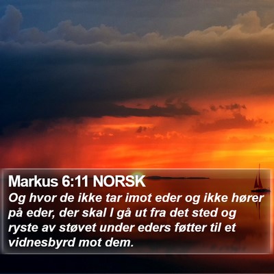 Markus 6:11 NORSK Bible Verse Image