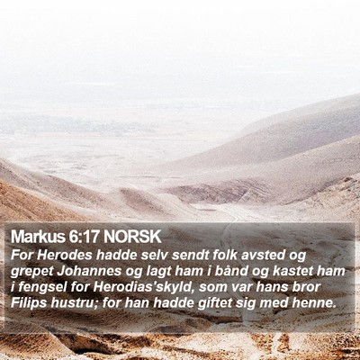 Markus 6:17 NORSK Bible Verse Image