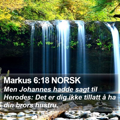 Markus 6:18 NORSK Bible Verse Image