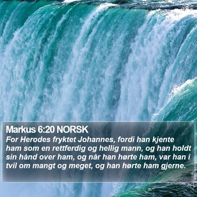 Markus 6:20 NORSK Bible Verse Image