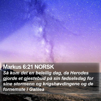Markus 6:21 NORSK Bible Verse Image