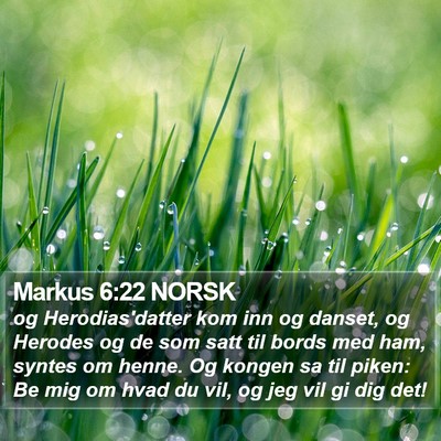 Markus 6:22 NORSK Bible Verse Image