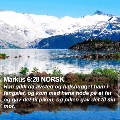 Markus 6:28 NORSK Bible Verse Image