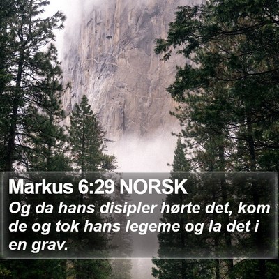 Markus 6:29 NORSK Bible Verse Image