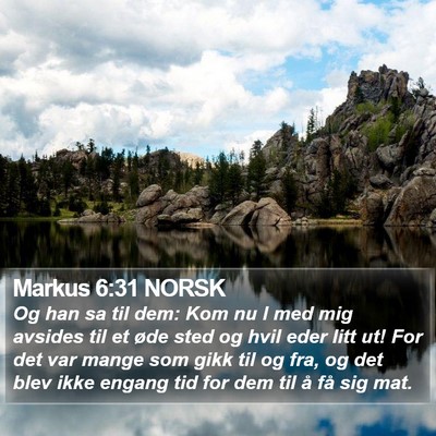 Markus 6:31 NORSK Bible Verse Image