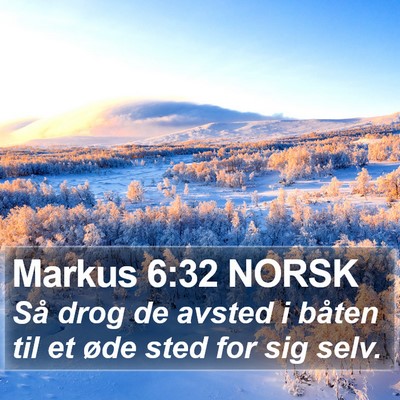 Markus 6:32 NORSK Bible Verse Image