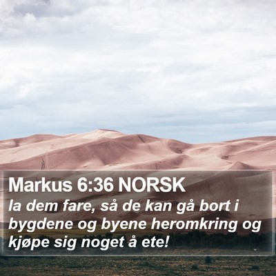 Markus 6:36 NORSK Bible Verse Image